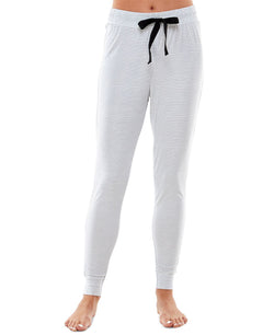 Jaclyn Intimates Yummy Jogger Pajama Pants Damsel White thumbnail 1