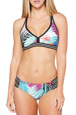 Jag Tropical Print Strappy Bikini Bottom in Multicolor