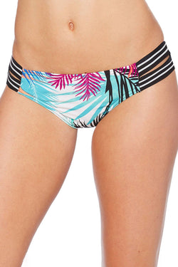 Jag Tropical Print Strappy Bikini Bottom in Multicolor thumbnail 1