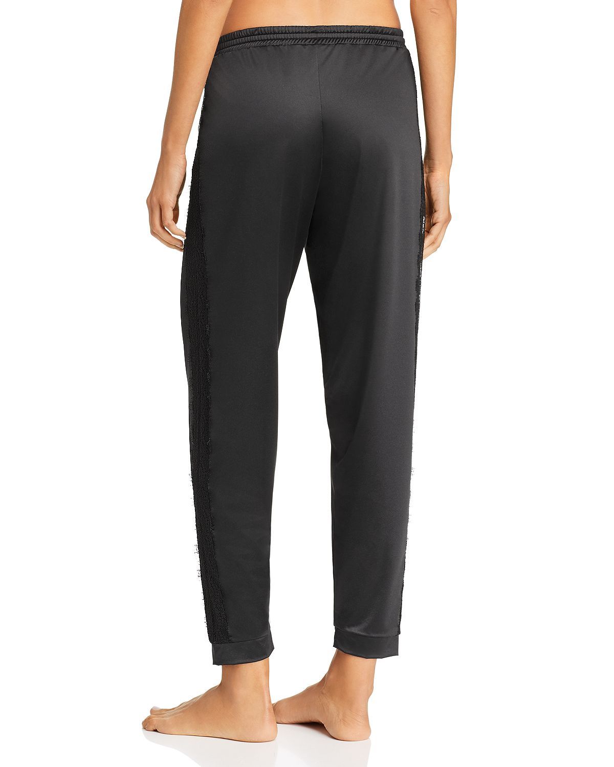 Jason Wu Stretch Satin Lounge Jogger Pants Black