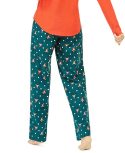 Jenni Cotton Printed Flannel Pajama Pants Reindeer Dot thumbnail 2