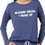 Jenni Graphic Print Long Sleeve Lounge Tee in Monday Blue
