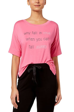 Jenni Graphic Print Lounge Tee in Fall Asleep Pink thumbnail 1