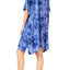 Jenni Lightweight Printed Short Sleeve Wrap in Blue Tie Dye
