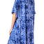 Jenni Lightweight Printed Short Sleeve Wrap in Blue Tie Dye