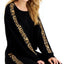 Jenni On Repeat Animal Stripe Sleep Top Deep Black