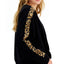 Jenni On Repeat Animal Stripe Sleep Top Deep Black