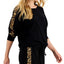 Jenni On Repeat Animal Stripe Sleep Top Deep Black