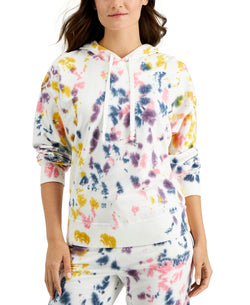 Jenni On Repeat Hooded Pajama Top Bold Tiedye thumbnail 1