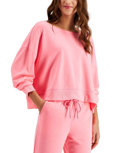 Jenni On Repeat Super Soft Crew Sleep Top Pink Fun thumbnail 1