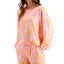 Jenni On Repeat Super Soft Crew Sleep Top Pink Tiedye