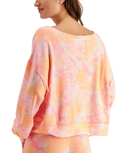 Jenni On Repeat Super Soft Crew Sleep Top Pink Tiedye thumbnail 3