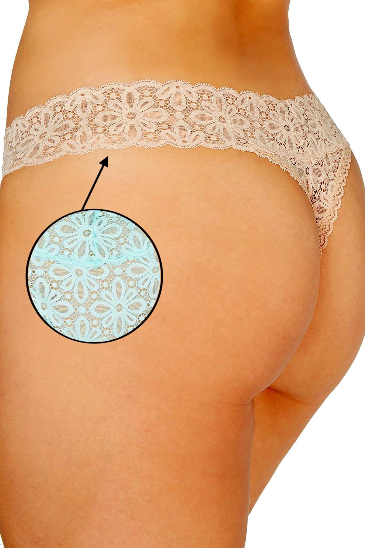 Jenni PLUS Lace Thong in Excite Mint