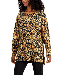 Jenni Pajama Tunic Top Leopard thumbnail 1