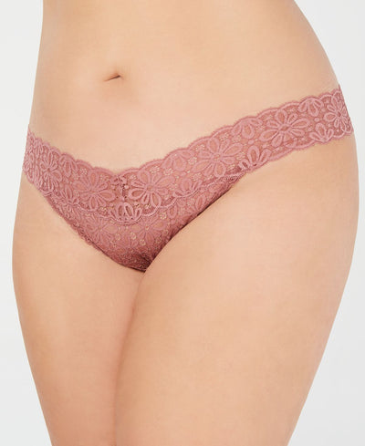 Jenni Plus One Lace Thong Underwear Mauve
