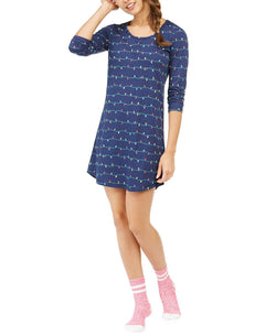 Jenni Printed Sleep Shirt And Sock Set Christmas Light thumbnail 1
