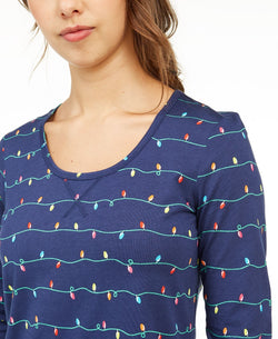 Jenni Printed Sleep Shirt And Sock Set Christmas Light thumbnail 2