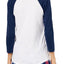 Jenni Raglan Sleeve Graphic Print Lounge Top in Pillow Fight Navy