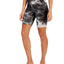 Jenni Ribbed Bike Shorts Black Tie Dye
