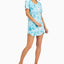 Jenni Short Sleeve Printed Sleep Shirt Turquoise Sea