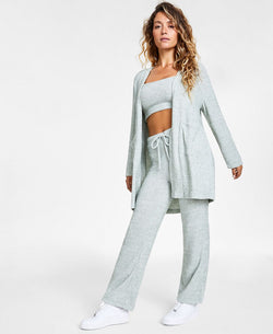 Jenni Style Not Fuzzy Knit Crop Top Dusty Jade thumbnail 2