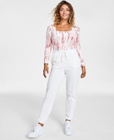 Jenni Style Not Long-sleeve Bodysuit Marble - Rose