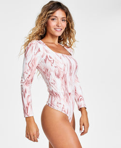 Jenni Style Not Long-sleeve Bodysuit Marble - Rose thumbnail 2