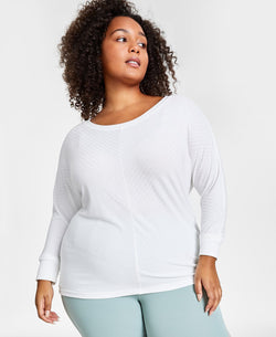 Jenni Style Not Super-soft Long-sleeve Top Washed White thumbnail 4