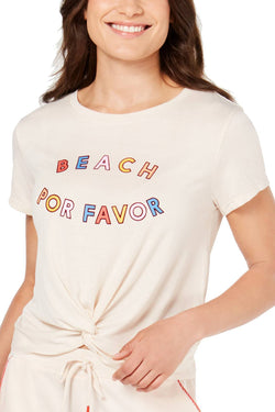 Jenni Twist Front Lounge Top in 'Beach Por Favor' thumbnail 1