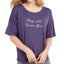 Jenni Ultra Soft Core Printed Short Sleeve Pajama Shirt Sleep Well