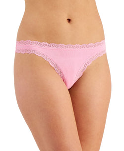 Jenni Wo Lace-trim Thong Cali Pink thumbnail 1