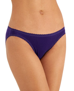 Jenni Women’s Lace Trim Bikini Underwear Purple thumbnail 1