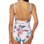 Jessica Simpson Floral-print Button One-piece Swimsuit White Multi