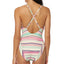 Jessica Simpson Striped Cross-back One-piece Swimsuit Push Multi