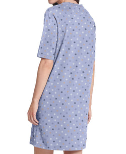 Jockey Everyday Essentials Cotton Short Sleeve Sleepshirt Nightgown Flurry Multi thumbnail 2