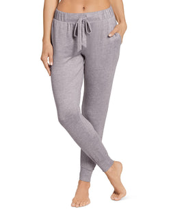 Jockey Luxe Lounge Ribbed Sleepwear Jogger Pants Mild Grey Heather thumbnail 1