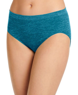 Jockey Smooth And Shine Seamfree Heathered Hi Cut Underwear 2188 Available In Extended Sizes Really Teal thumbnail 1