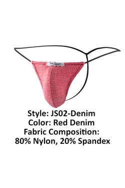 Joe Snyder Red Denim G-String thumbnail 3