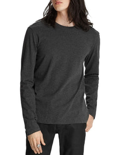 John Varvatos Collection Long-sleeve Slim Fit Tee Dark Gray Heather thumbnail 1