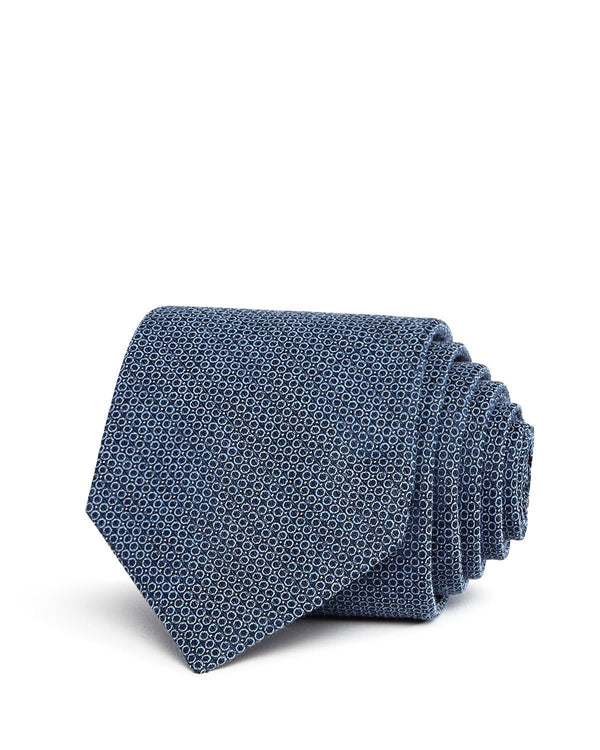 John Varvatos Star Usa Mini-circle Silk Classic Tie Summer Sky