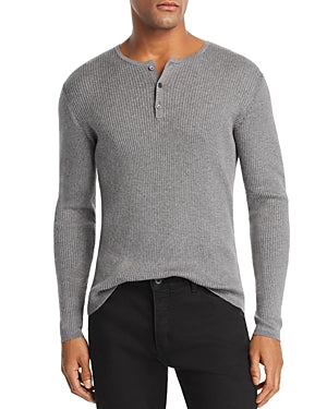 John Varvatos Star Usa Ribbed Henley Grey