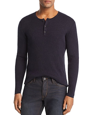 John Varvatos Star Usa Ribbed Henley Navy