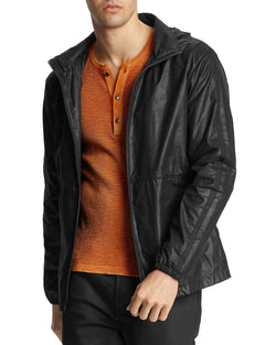 John Varvatos Star Usa Robby Windbreaker Jacket Black thumbnail 1