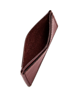 John Varvatos Star Usa Scored Leather Card Case Burgundy thumbnail 2