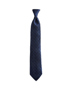 John Varvatos Star Usa Tonal Grid Classic Tie Indigo thumbnail 2