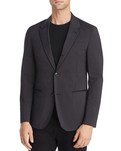 John Varvatos Star Usa Tucker Seersucker Regular Fit Jacket Black