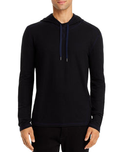 John Varvatos Star Usa Washington Double Knit Hooded Sweatshirt Black thumbnail 1