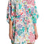 Josie by Natori Lotus Bouquet Kimono Wrap Robe in White/Multi