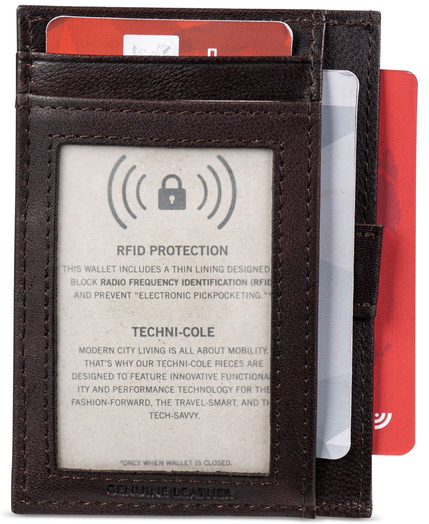 Kenneth Cole Reaction Kurtz Getaway RFID Leather Card Case Wallet