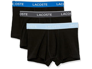 Lacoste Trunks 3 - Pack Casual Classic Colorful Waistband (Black/Marina/Overview/Graphite) Underwear multi